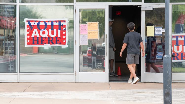 Texas U.S. Senate candidates Ken Paxton and James Talarico on a ballot graphic